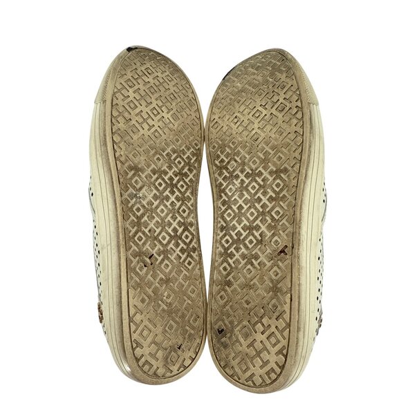 Tory Burch Jesse Womens Perforated Slip-On Sneakers Size 6 White - Picture 6 of 6